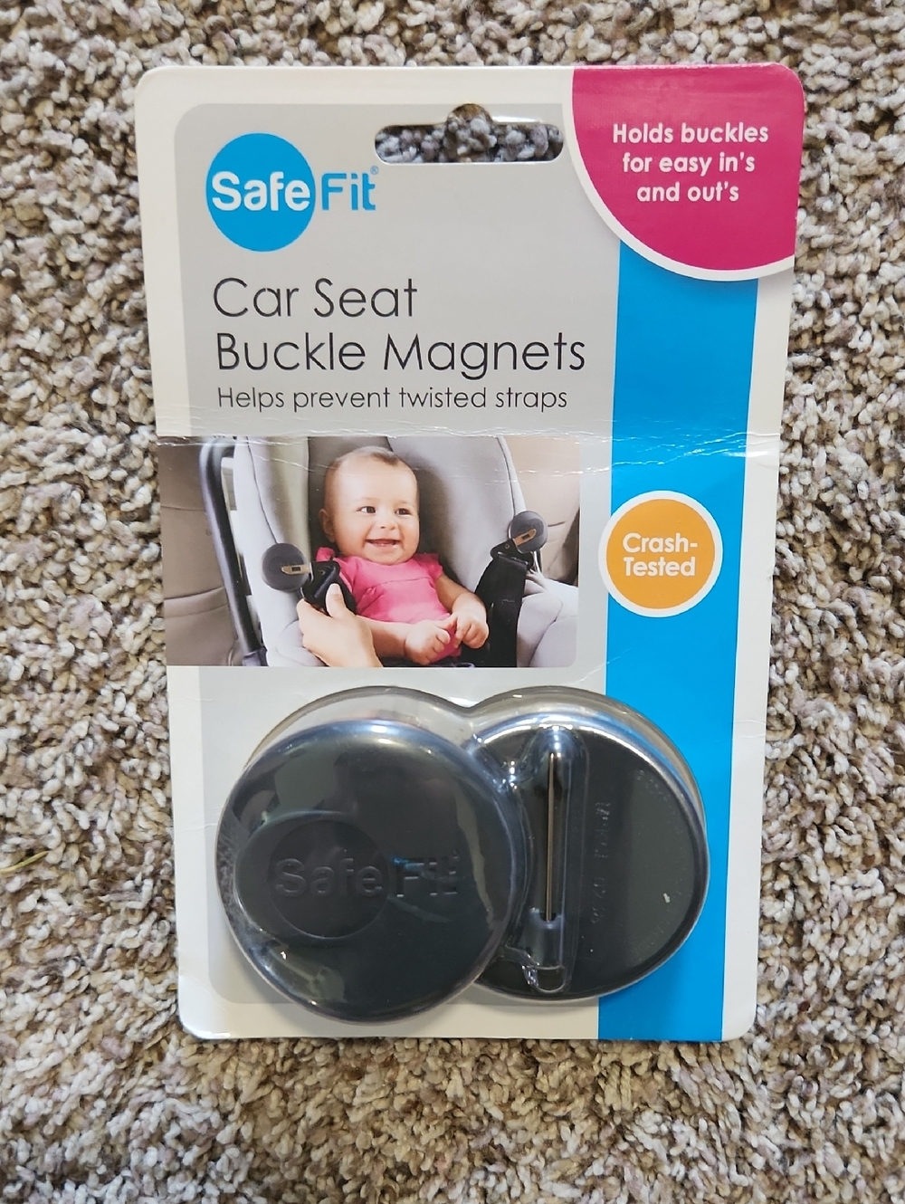 SafeFit Car Seat Buckle Magnets NIP